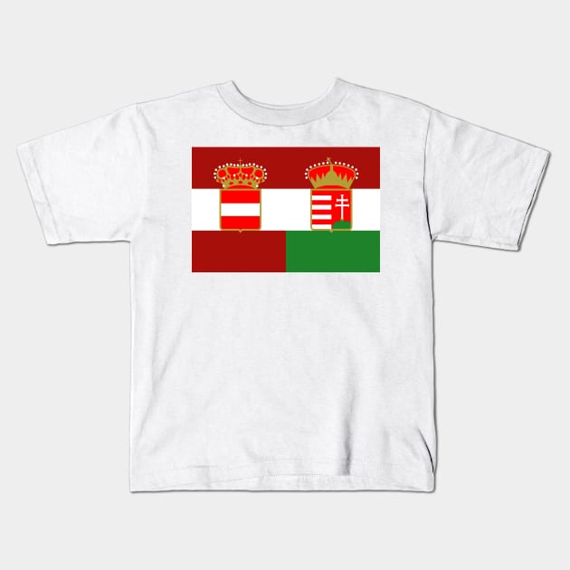 Austria Hungary Flag Kids T-Shirt by Historia